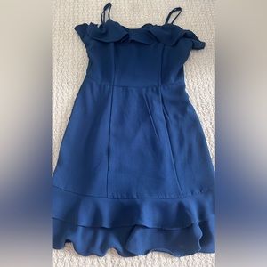 Altard State navy dress with soft ruffles . Size xs.